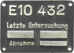 Innenschild E10 432 Aluguss