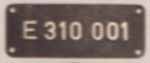 Innenschild DB, E310 001 Aluguss