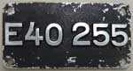 Innenschild von E40 255