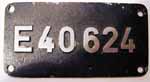 Innenschild E40 624 Aluguss, DB