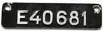 Innenschild E40 681 Aluguss