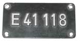Innenschild E41 118 Aluguss