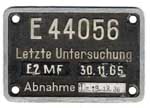 Innenschild, E44 056 Aluguss, Riffelgrund mit Rand