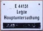 Innenschild, E44 151 Email