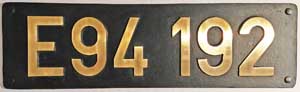 Museumslokschild, E94 192, GMsG, Satz
