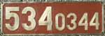 Tschechoslowakei, CSD 534.0344, CKD 2287/1946, Abnahme 1946, Ausmusterung 7.3.1977, 200x595mm, Messing-Guss