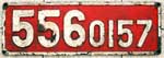 Tschechien, Lokschild der CSD: 556 0157, Guss-Eisen-Groß, mit Rand (GFeGmR)