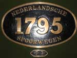 Niederlande, NS 1795, Messingguss, glatter Guss mit Rand von Dampflok