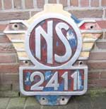 Niederlande, NS, 2411, Diesellok, Aluminium, Frontschild!