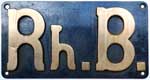 Schweiz (Rh.B.), Logo der Rh.B., Niet-Messing-Gro� (NMsG). BxH =&nbsp;420 x 220 mm.