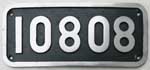 Schweiz, Lokschild der SBB: 10808, Guss-Guss-Aluminium-Groß, glatt mit Rand. (GAlGmR). Das Schild ist ein Frontschild einer Ae4-6. BxH= 365 x 160mm.