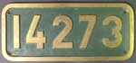 Schweiz, SBB 14273, Messingguss mit Rand, von Ce 6/8 II Krokodil, ex. SLM 2732, 1920, 1CC1w2