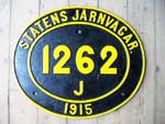 Schweden, SJ J 1262 Nummerskylt