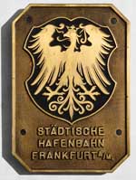 Wappen von Städtische Hafenbahn Frankfurt(Main),115x135 mm