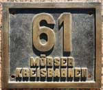 Möerser-Kreisbahnen, Lok-61, Messingguss mit Rand