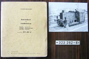 Innenschild und Betriebsbuch 323 262-6, Pertinax