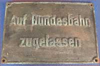 Auf Bundesbahnzugelassen von Nebenbahnlokomotive oder Industrielokomotive