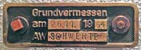DB, Aw-Schild aus Schwerte "Grundvermessen"