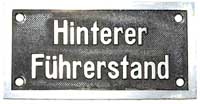 Hinterer Führerstand, Aluguss mit Rand