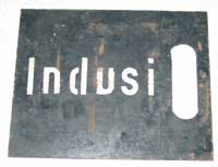 Testschild/Stahlplatte zum Testen der Indusi (induktive Zugsicherung)
