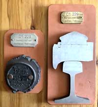 Kesselschild und Treibradschnitt von 01 229.
