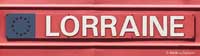 Deutsche Bundesbahn: Schriftzug "Lorraine", Schraube-Aluminium-Gro, von 181-211