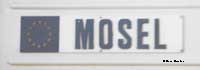 Schriftzug "Mosel",  Ausführung: SAlG. Namensschild von 181-214. Aufnahme: Heilbronn-Sülmertor, 13.08.1993. Photograph: Hans Dücker.