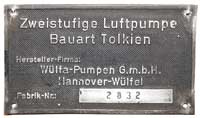 Tolkien-Luftpumpe, Aluguss, Riffelgrund mit Rand