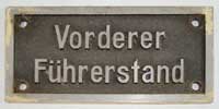 Vorderer Fhrerstand, Aluguss mit Rand