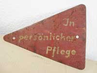 DRo, in-persönlicher-Pflege, Blechschild, lackiert