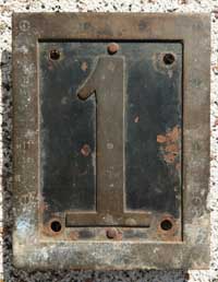 Schild des Personenwagens Nr. 1 der Klb Cassel Naumburg. Hersteller: Busch, Baujahr: 1903, BC2i später C2i. Seit 04.69 im Museum Buurt Spoorweg, Enschede/NL.