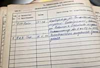 Hoheitszeichen angebracht (1941), Betriebsbuchauszug von E44 109/509