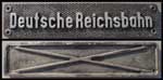 Eigentumsschild Deutsche Reichsbahn, Aluguss, Riffelgrund