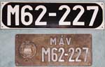 Lokschild MAV M62-227, Emaille und Aluminiumguss