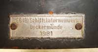 Zugschlusslaterne VEB Schiffslaternenwerk Ueckermuende, 1981 Alblech, genietet